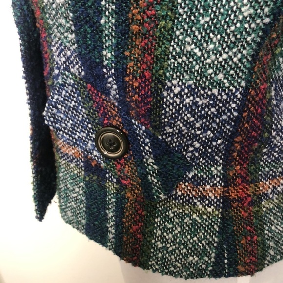 Cabi women’s blue plaid multi colored button vest size XS - Picture 5 of 9